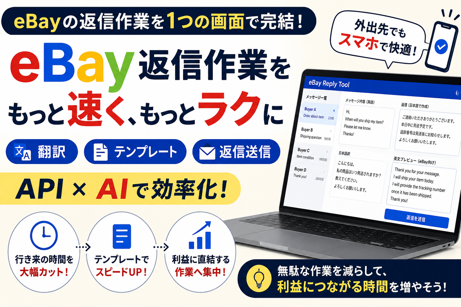 利益を生まない作業を減らす仕組み｜eBayメール返信の半自動化実例 