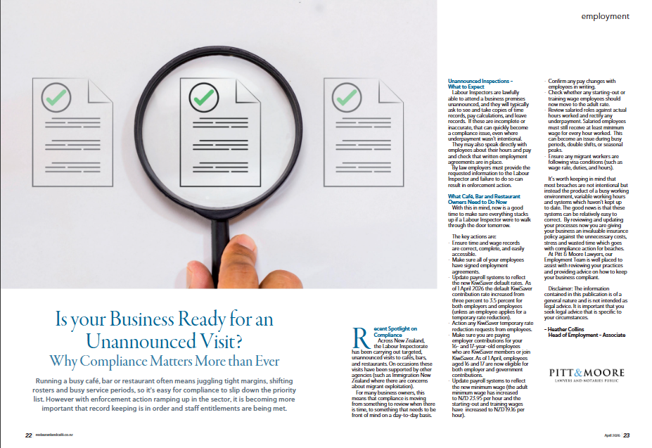 Is your business ready for an unannounced visit?