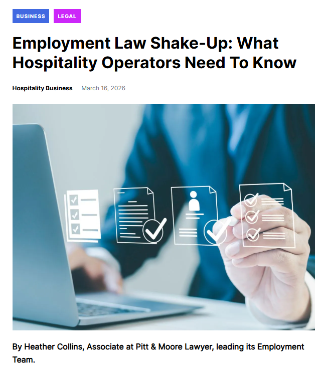 Business Legal Employment Law Shake-Up: What Hospitality Operators Need To Know – Associate, Heather Collins