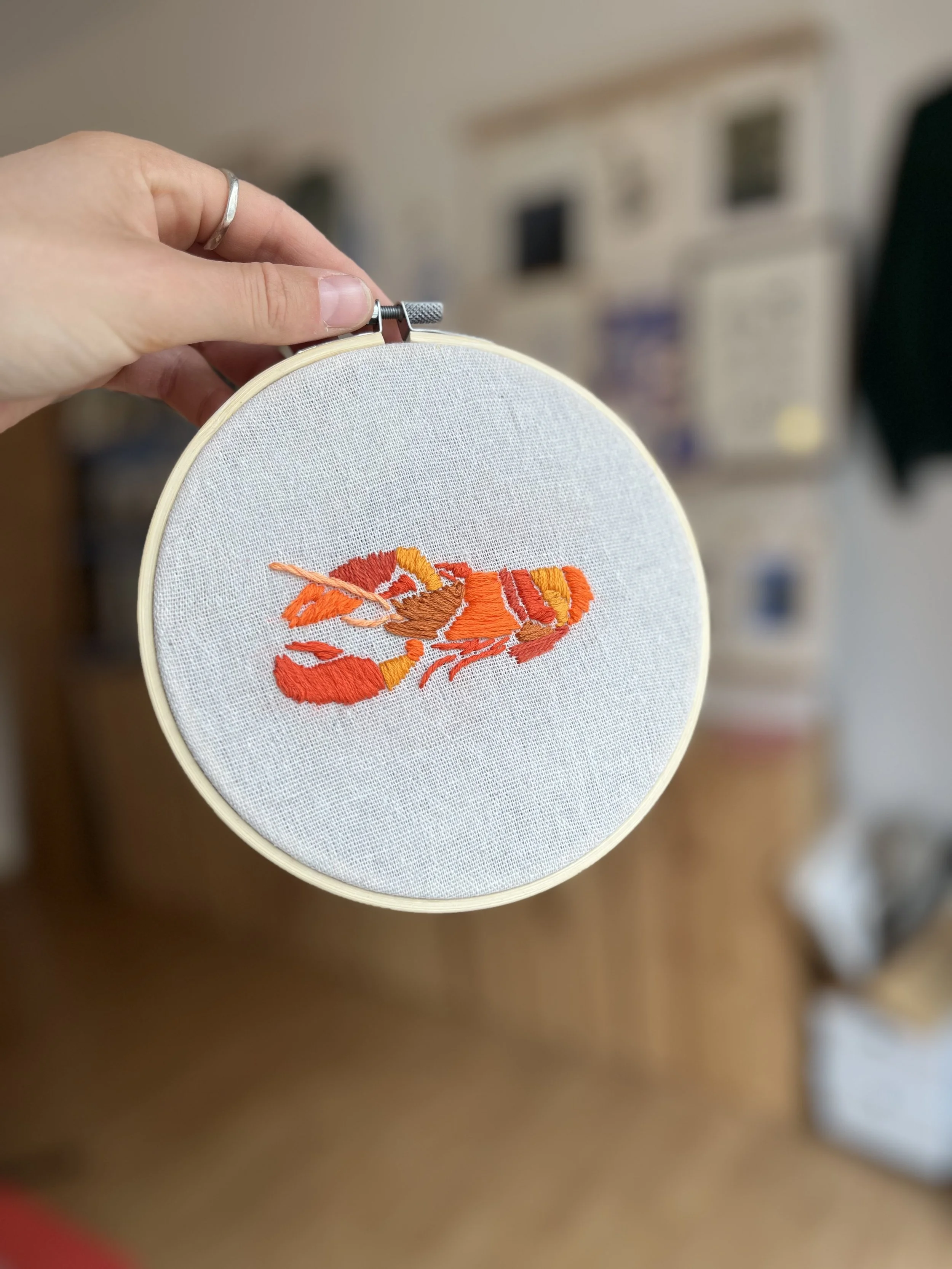 Makers Club Embroidery at Flan Art  Café