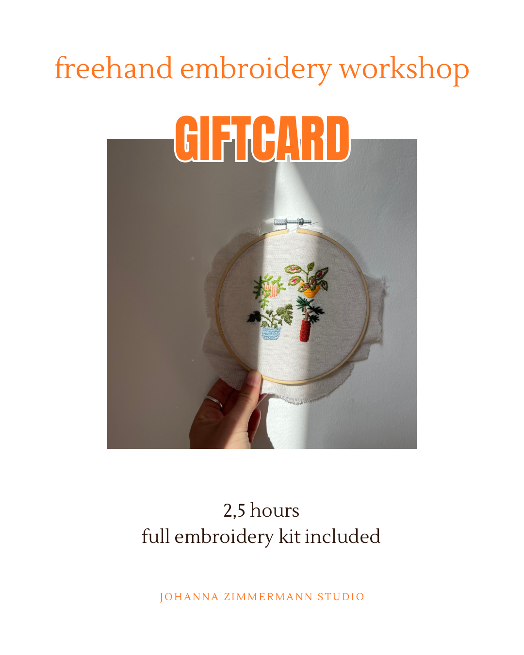 Embroidery workshop giftcard