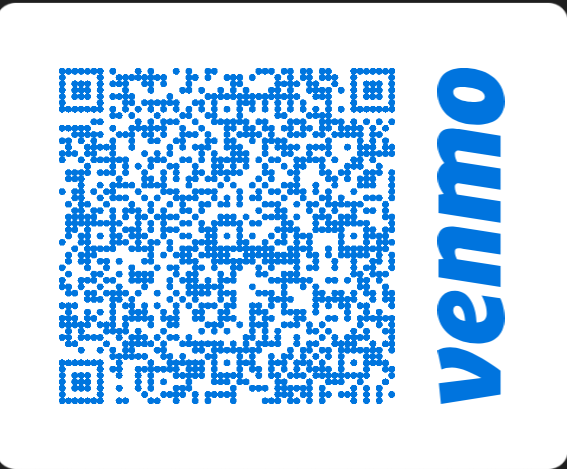 Blue and white Wi-Fi logo with a QR code next to it.