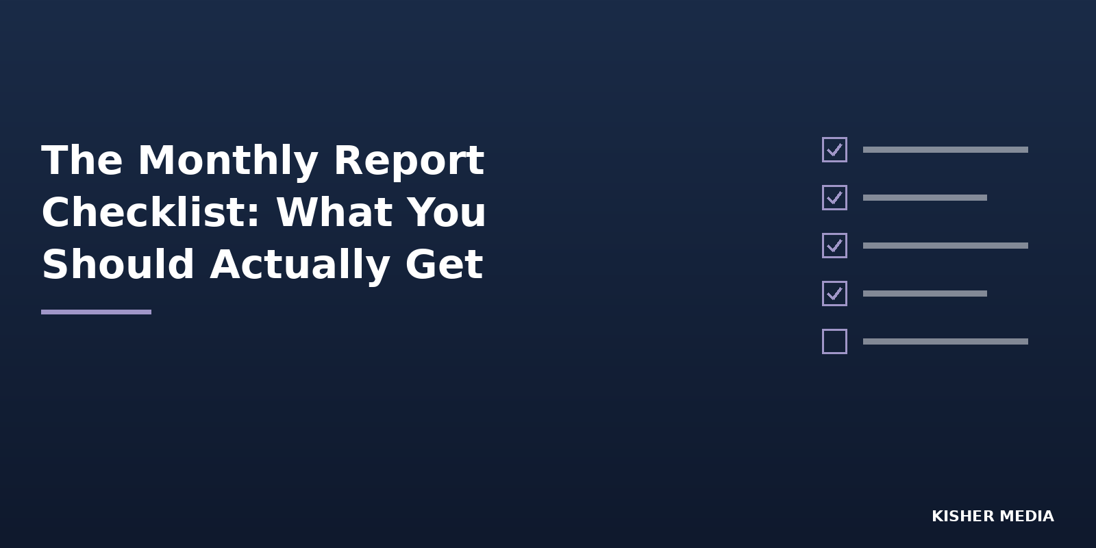The Monthly Social Media Report Checklist: What Your Agency Should Actually Send You