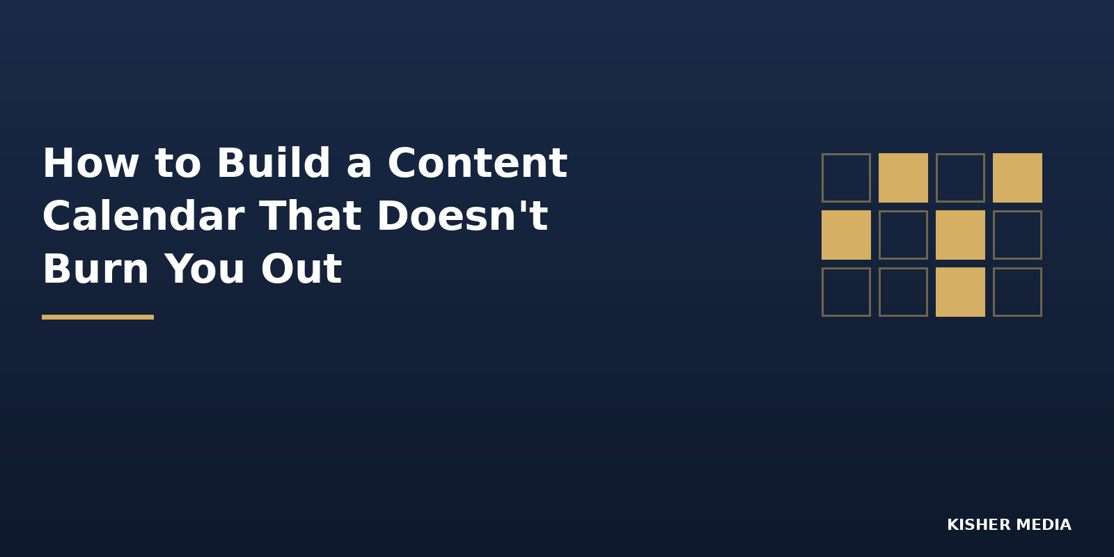 How to Build a Content Calendar That Doesn't Burn You Out