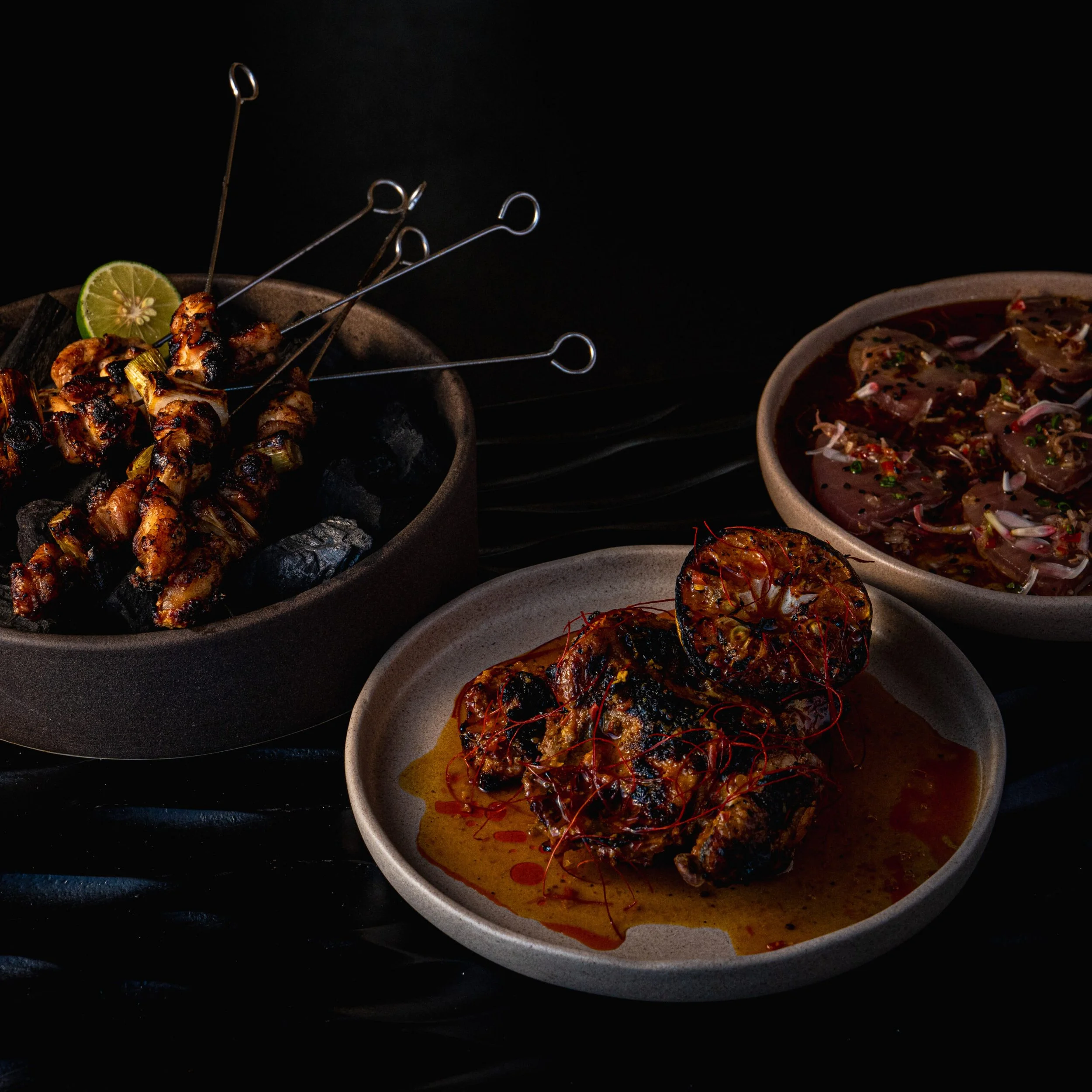 Grilled Selection of Food at Waatu Restaurant, Bali