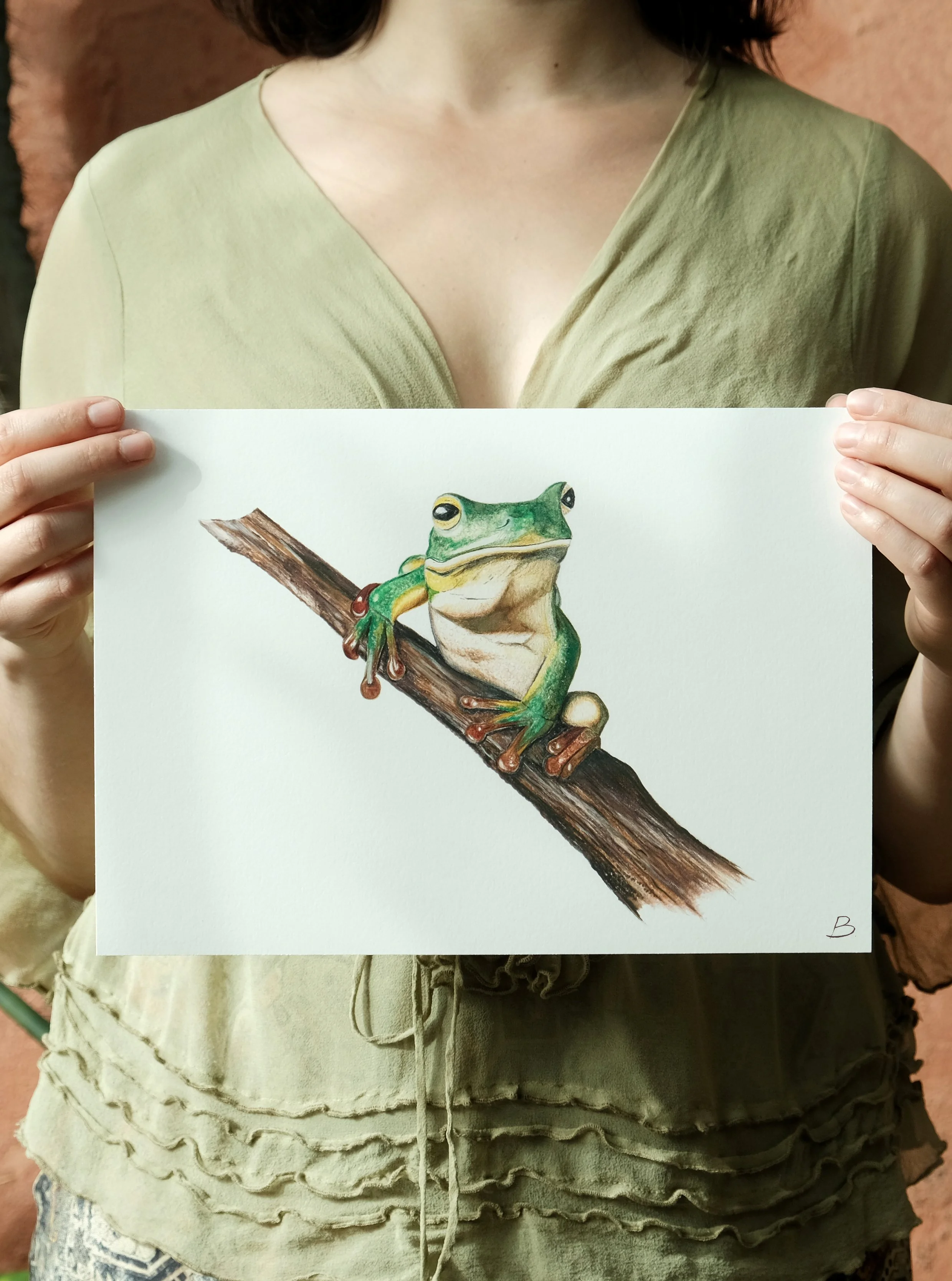 Green Tree Frog Print