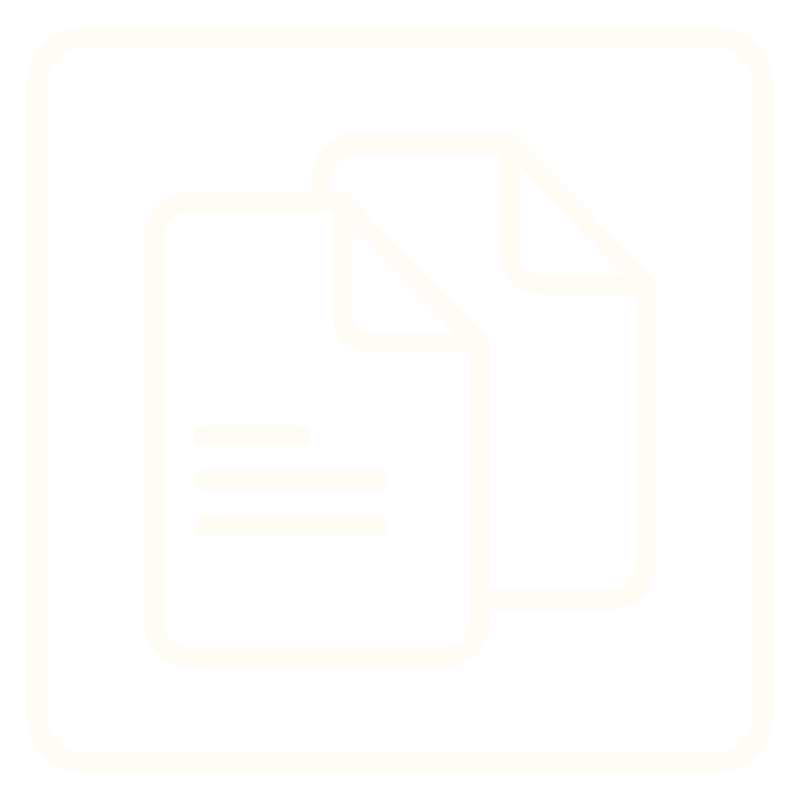 Icon of two overlapping documents, one with lines representing text.