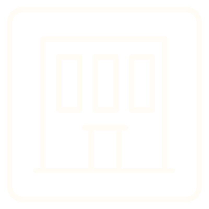 An icon of a building with a door and three windows depicted the concept of a vendor.