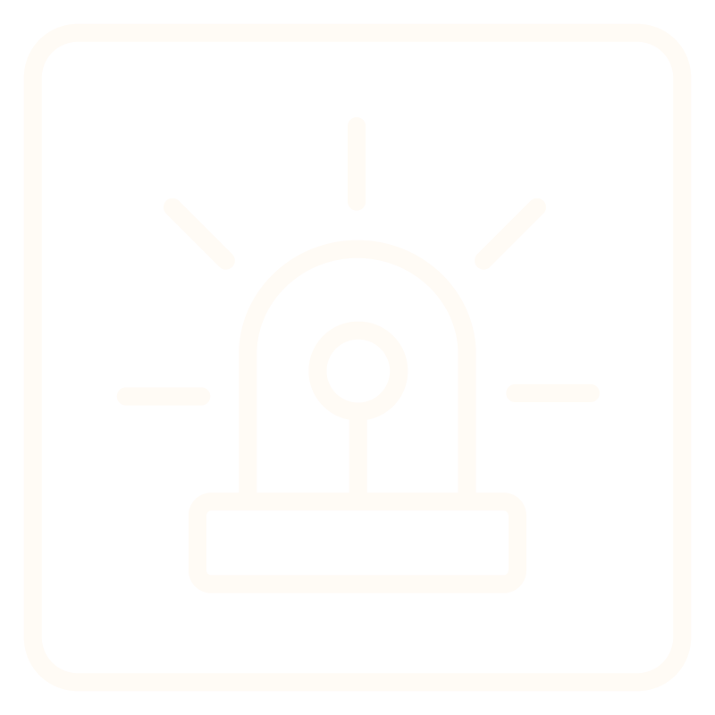 Icon of a flashing emergency light.