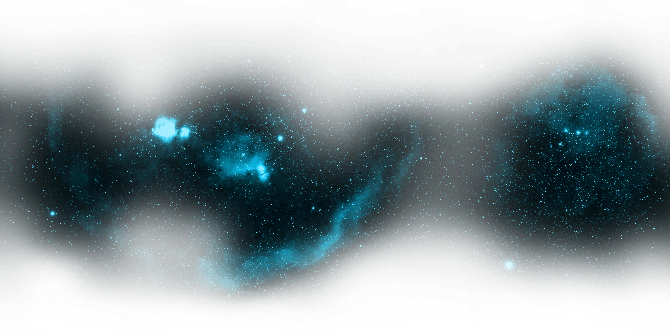 A star-filled night sky with a prominent nebula and bright stars.