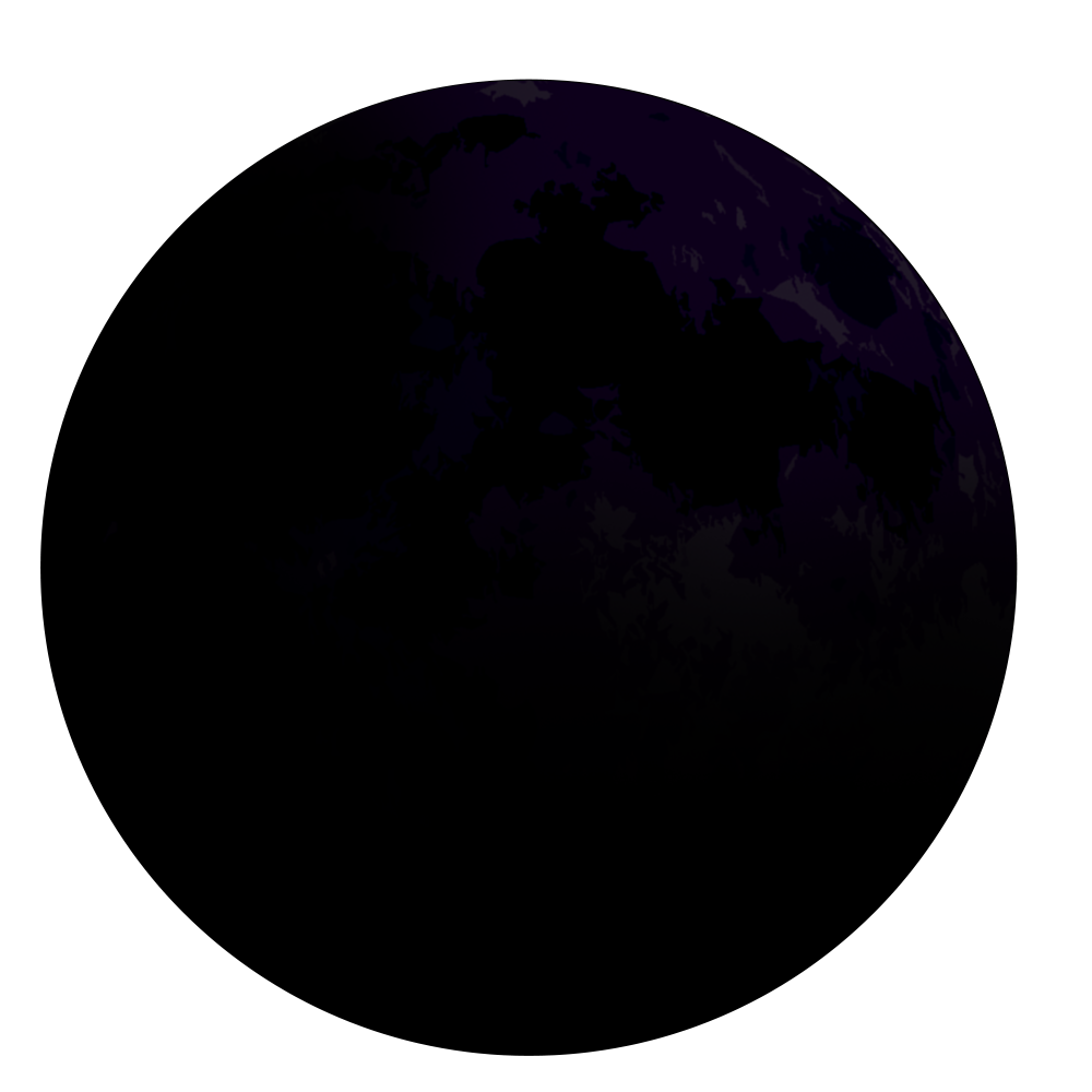 Dark image of a planet with a purple hue and some visible landmasses, mostly in darkness.