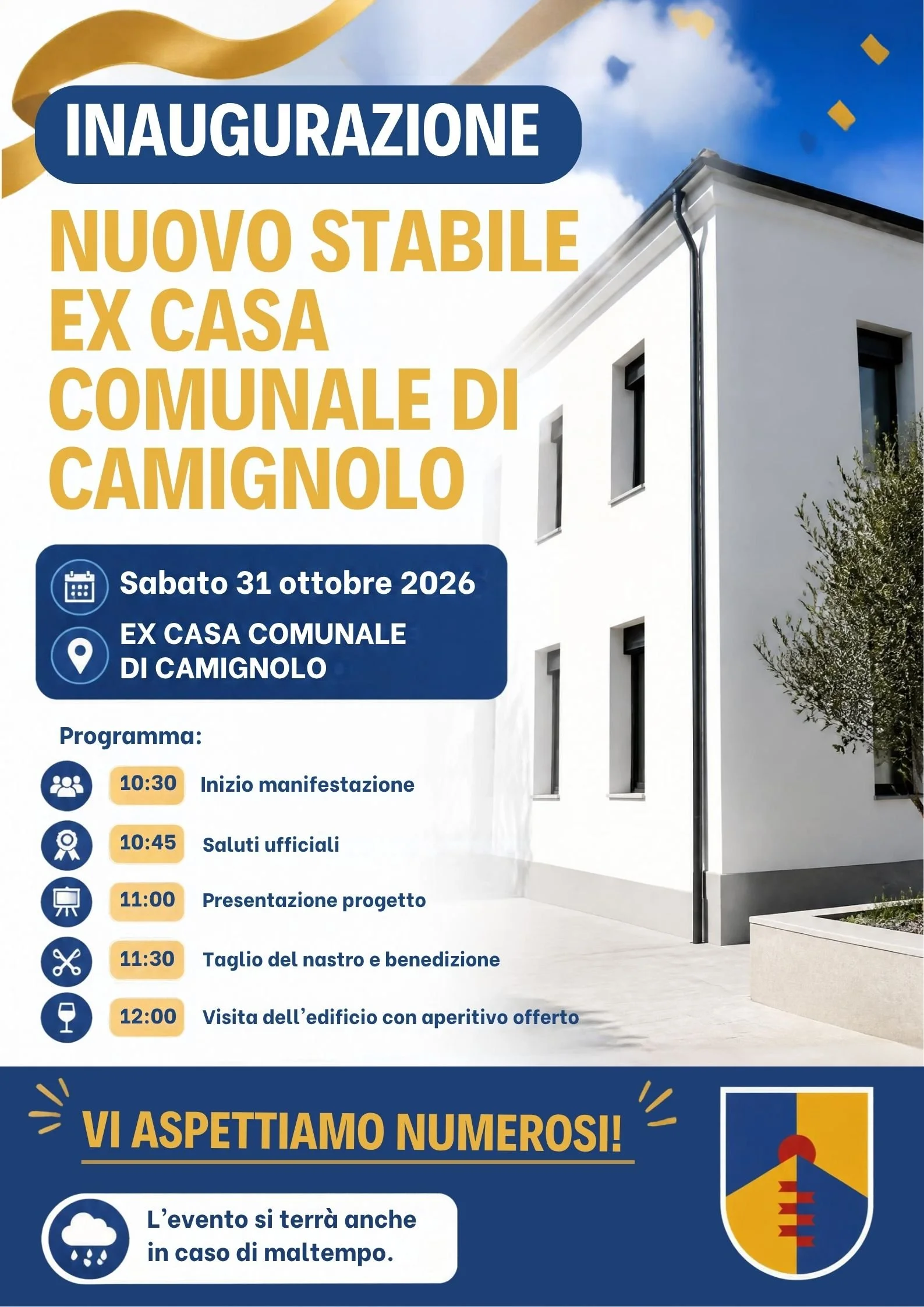 Inaugurazione ex casa comunale di Camignolo