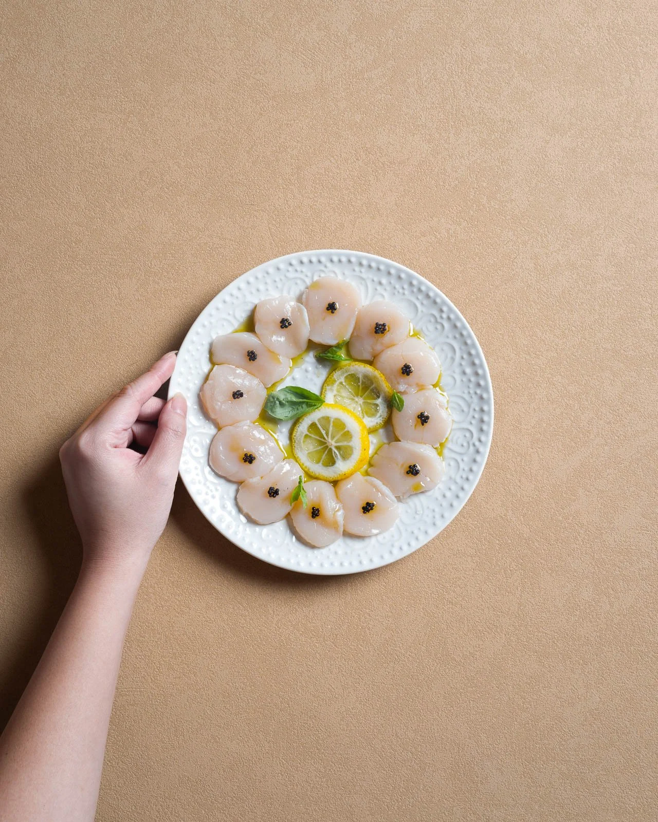 Scallop plate food photography Hong Kong