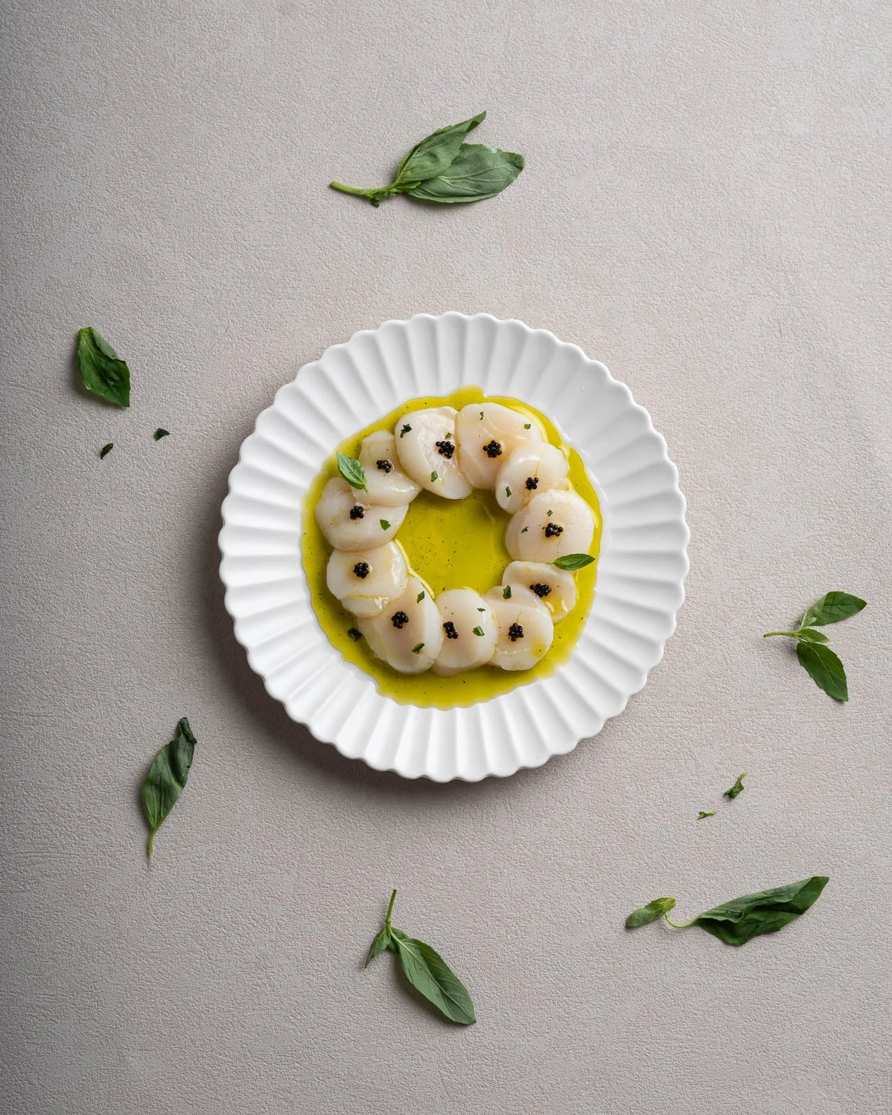 Scallop plate food photography Hong Kong