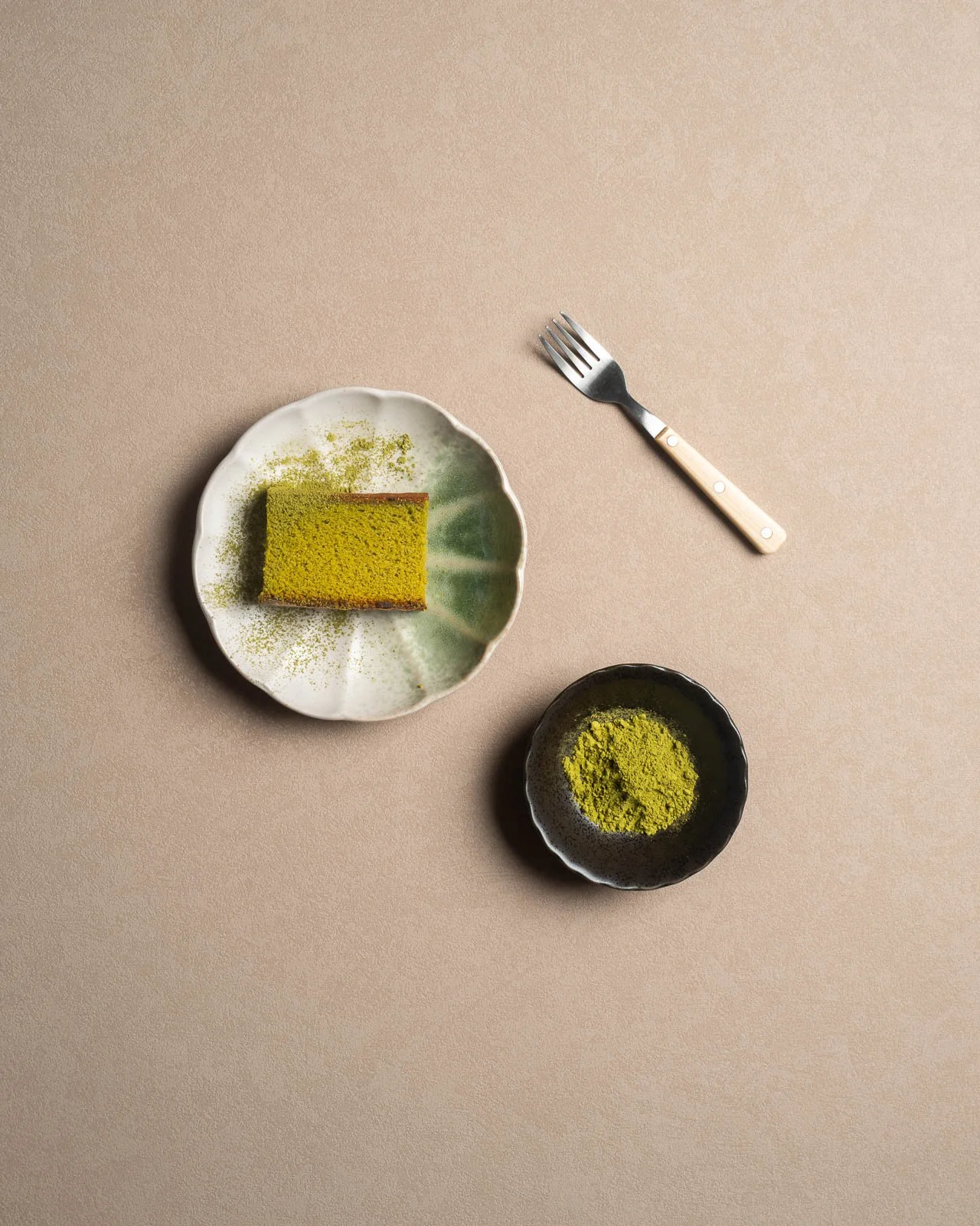 Matcha cake food photography Hong Kong