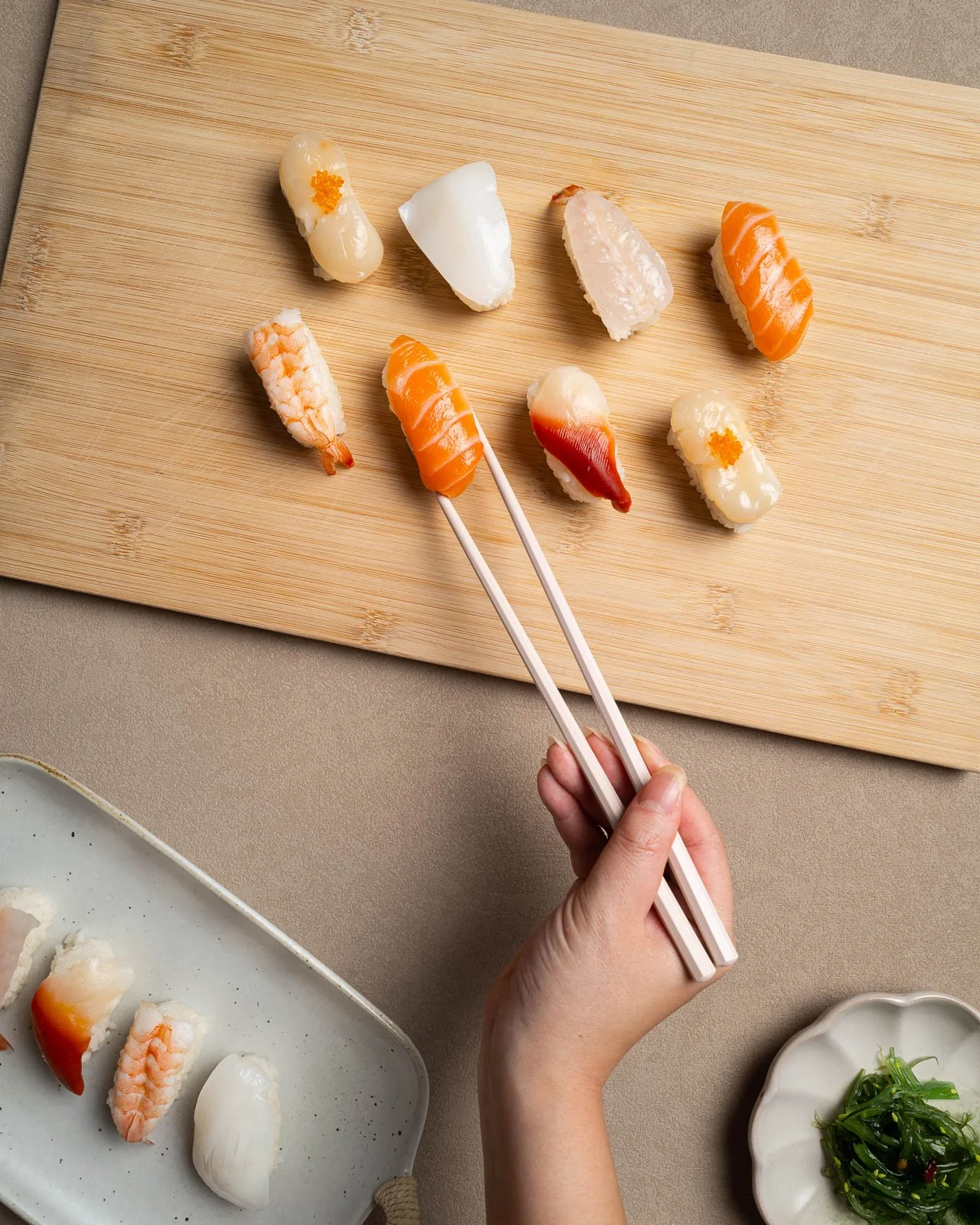 Sushis plate food photography Hong Kong