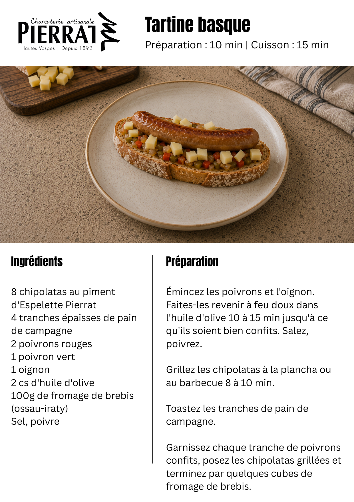 Tartine basque