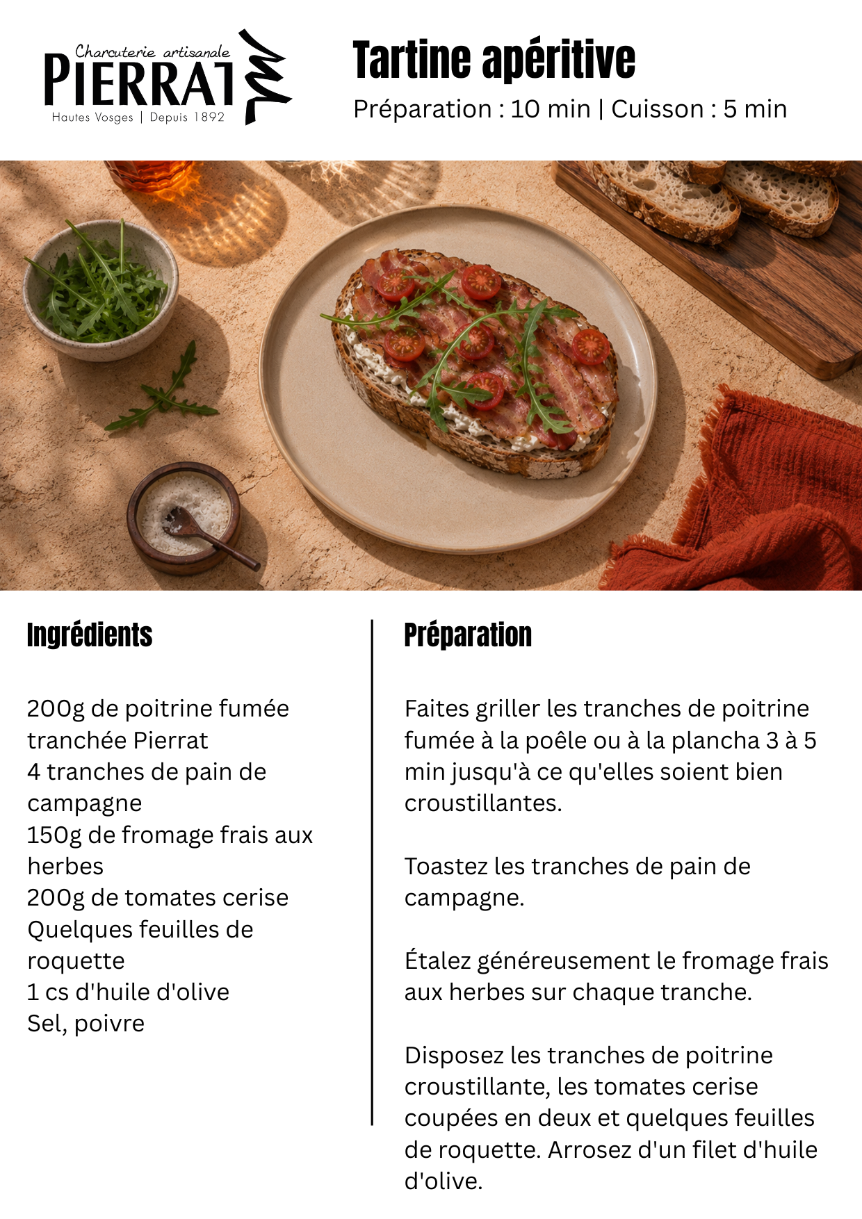 Tartine apéritive