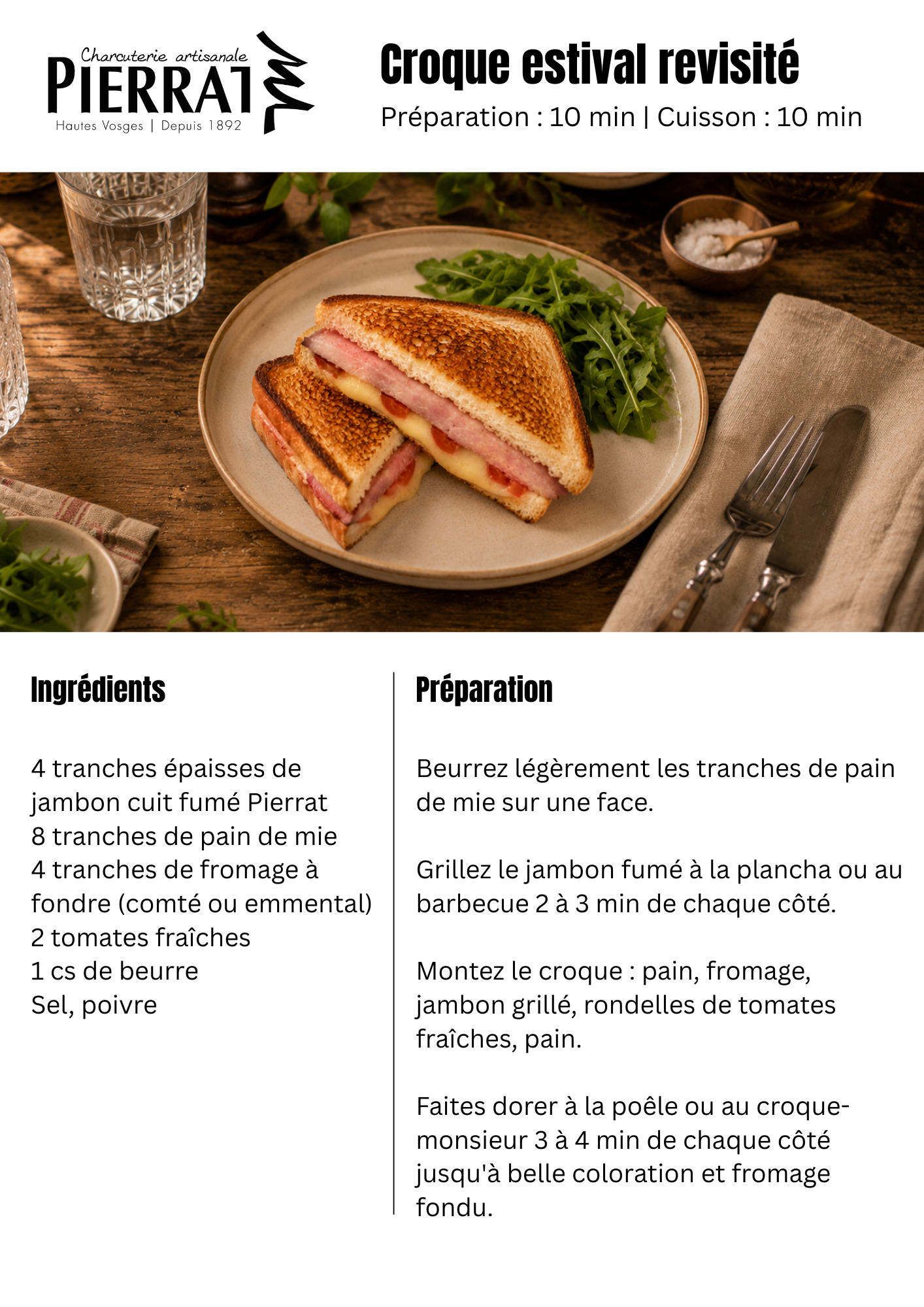 Croque estival revisité