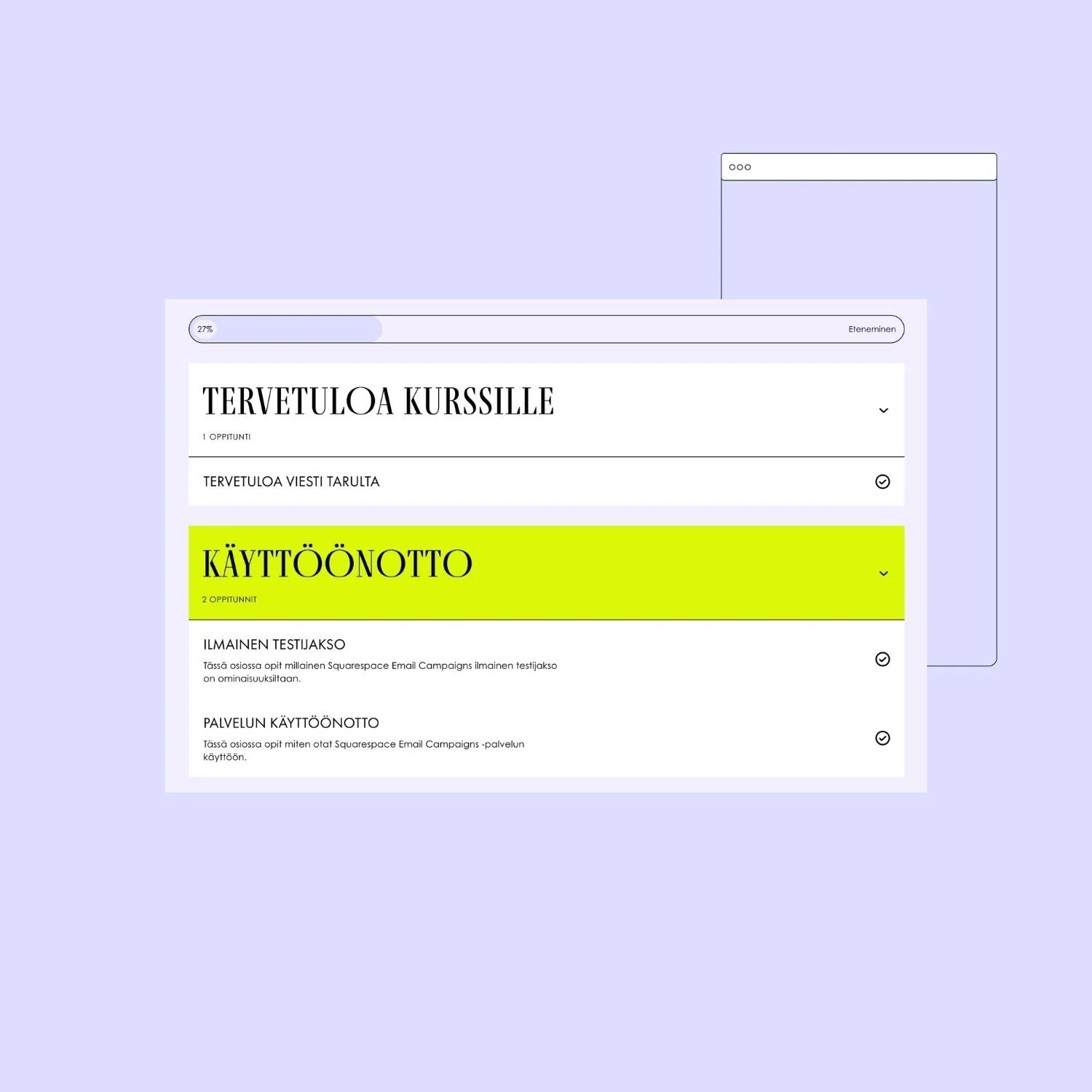 Squarespace Email Campaigns uutiskirjepalvelun käyttöohjeet minikurssi - Tuotekuva 4