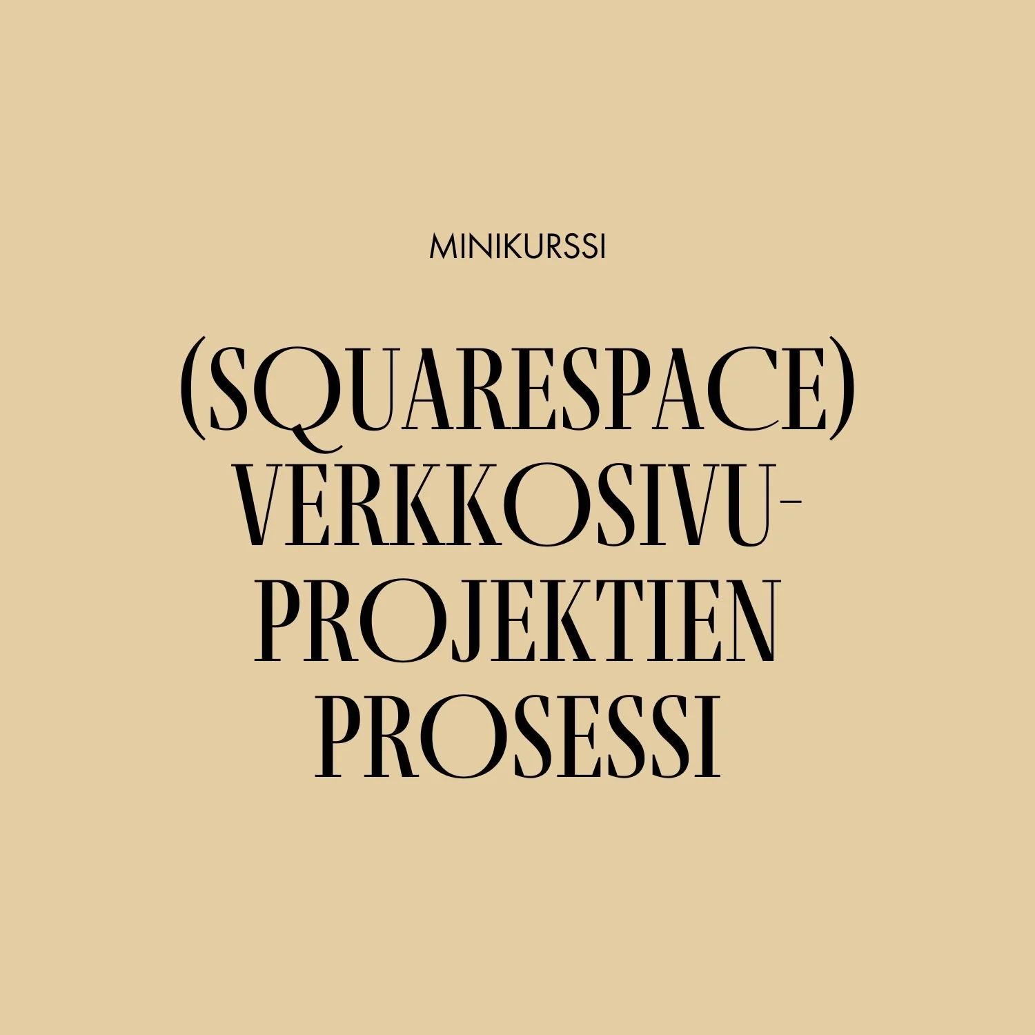 Verkkosivu projektien prosessi -minikurssi