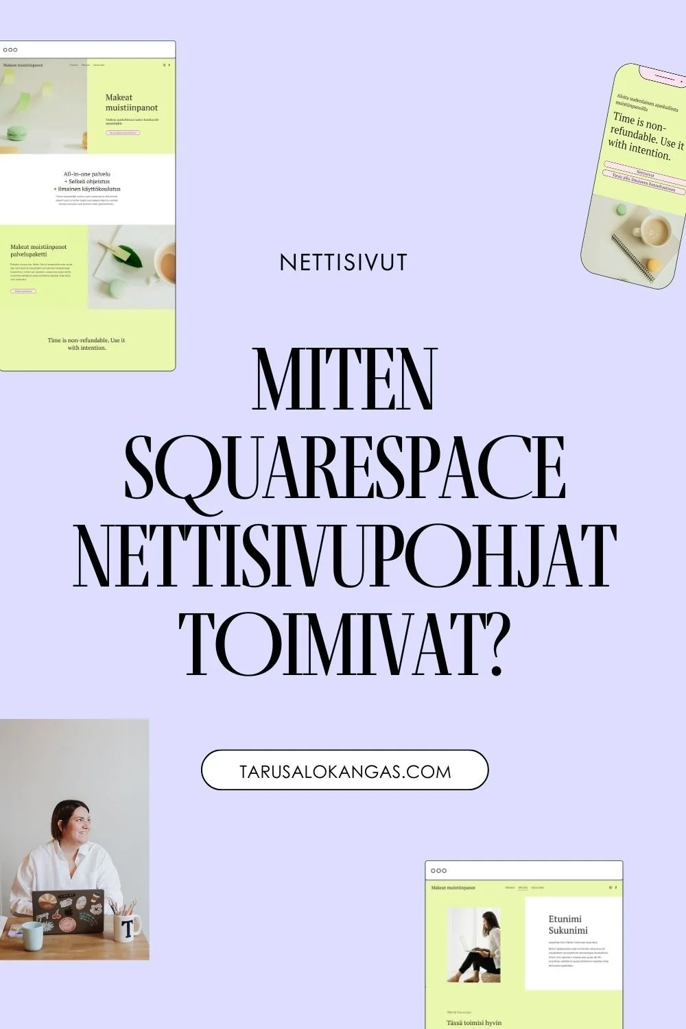 Miten Squarespace nettisivupohjat toimivat kuvituskuva