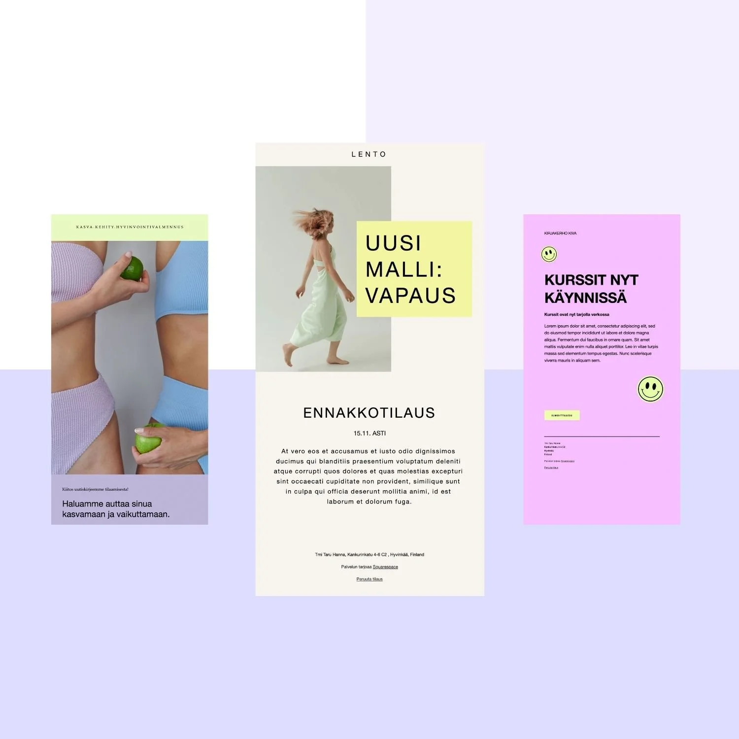 Squarespace uutiskirjeet verkkokurssi tuotekuva