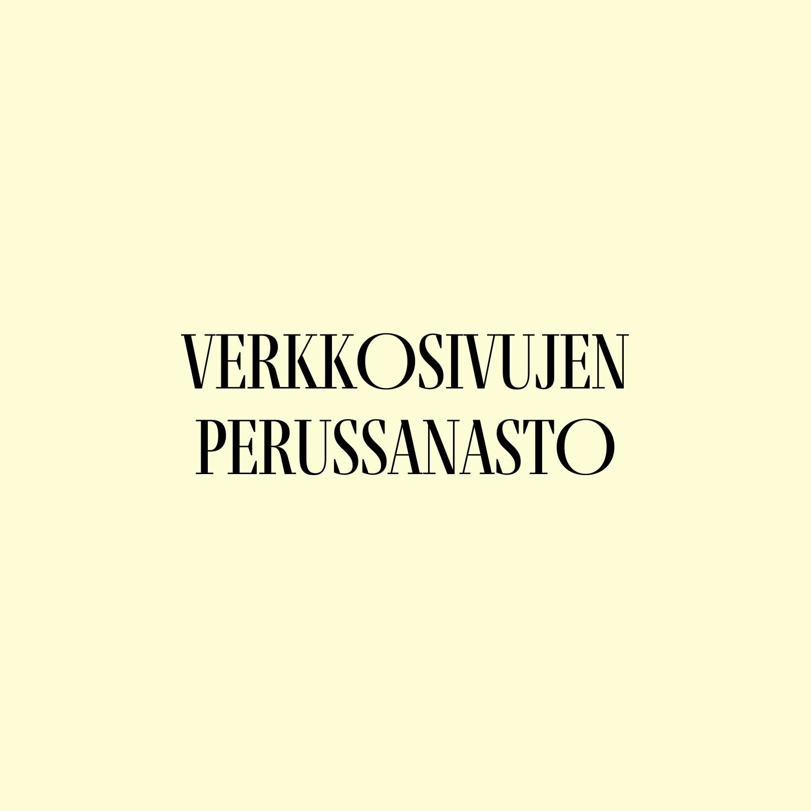 Verkkosivujen perussanasto