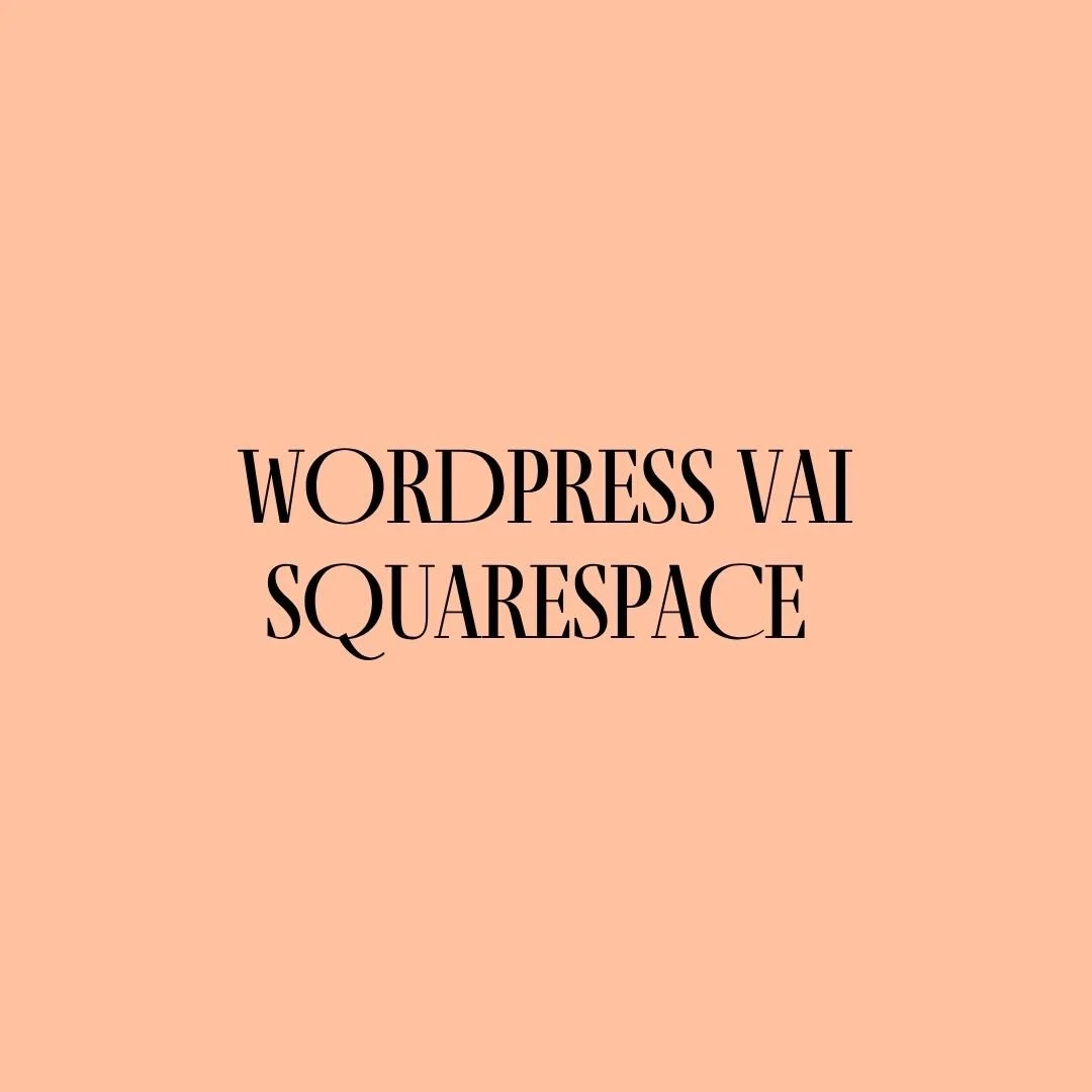 Wordpress vai Squarespace?