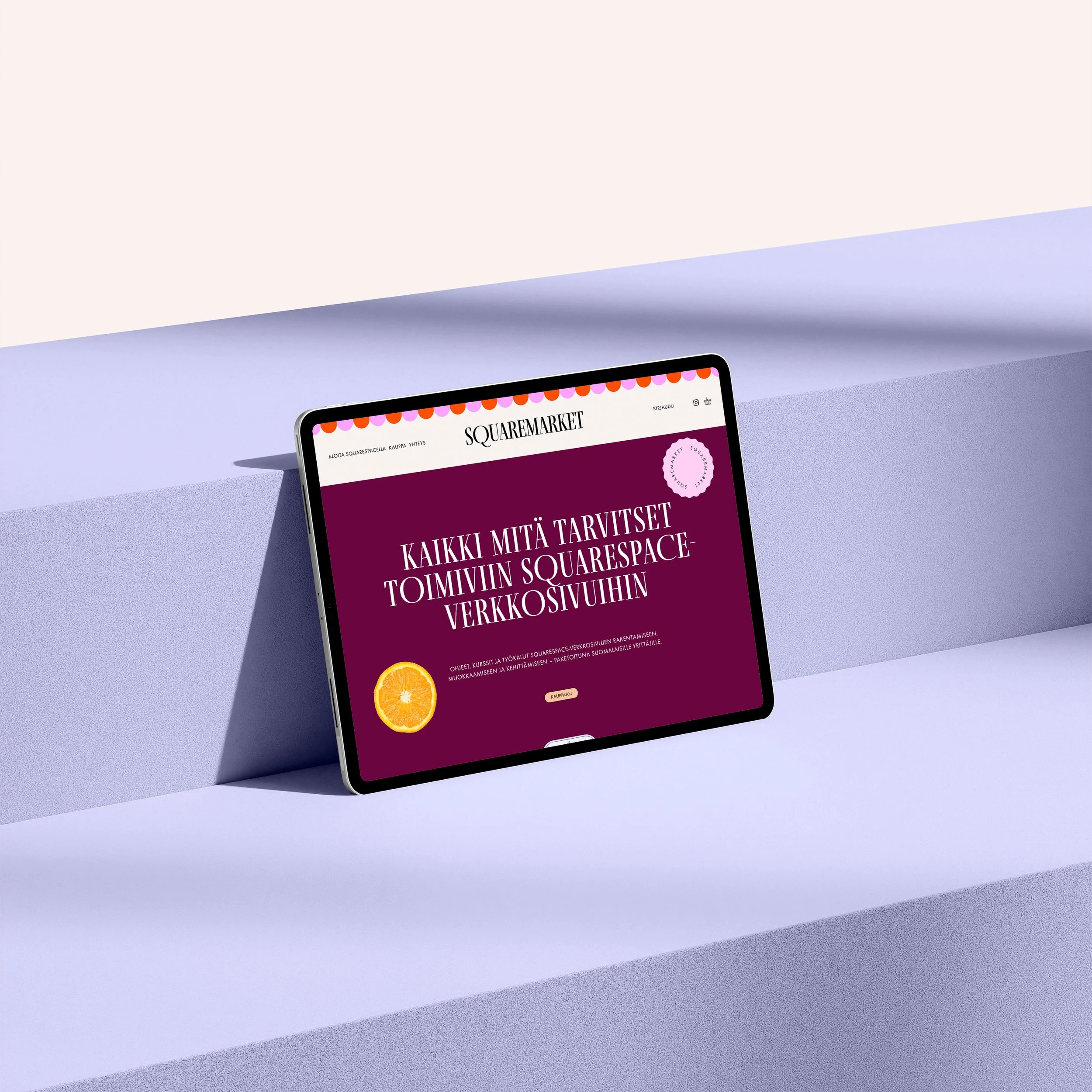 Squaremarket verkkokauppa mockup kuva