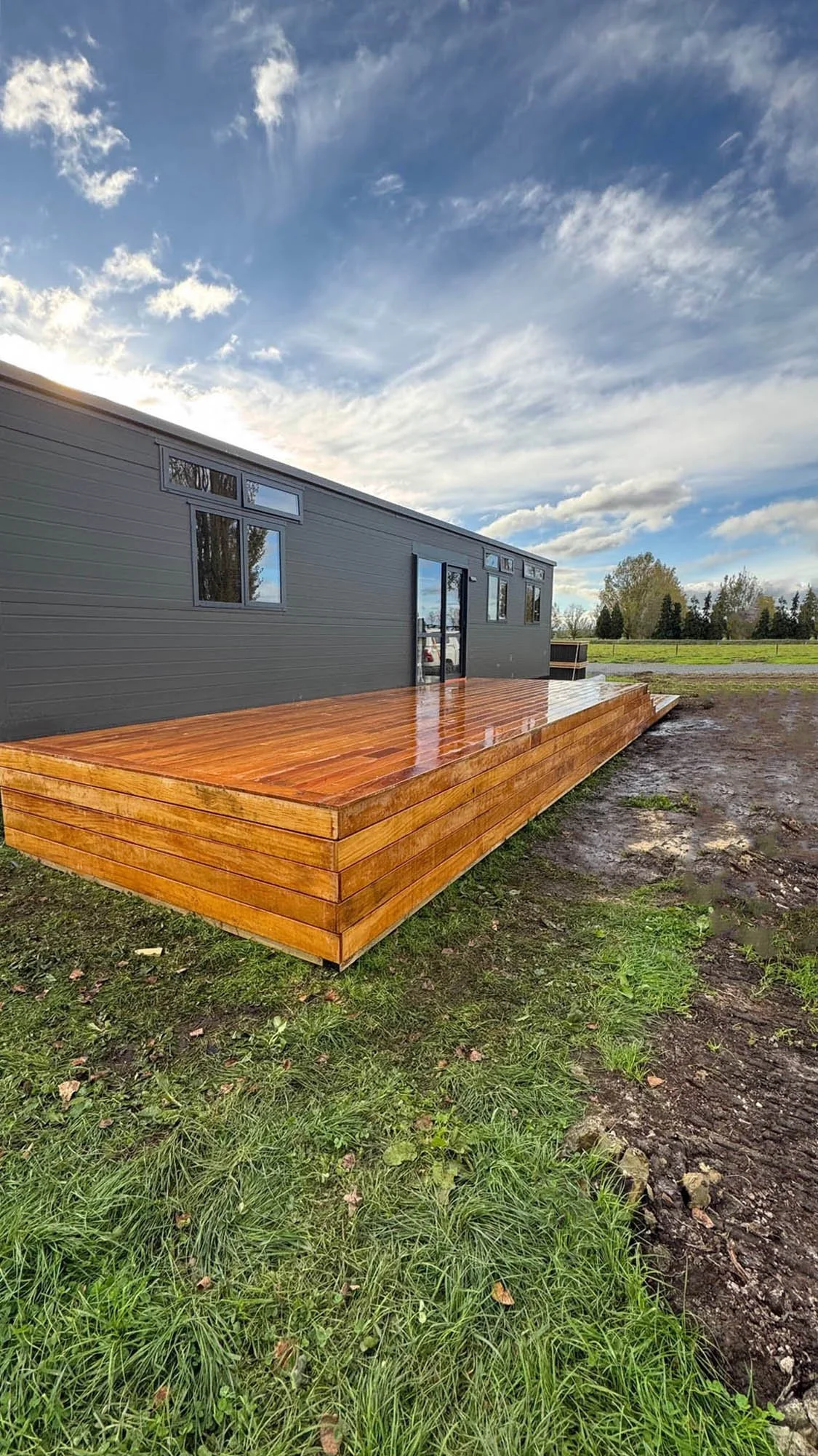 Garapa deck addition project completed by Norsewood Builders