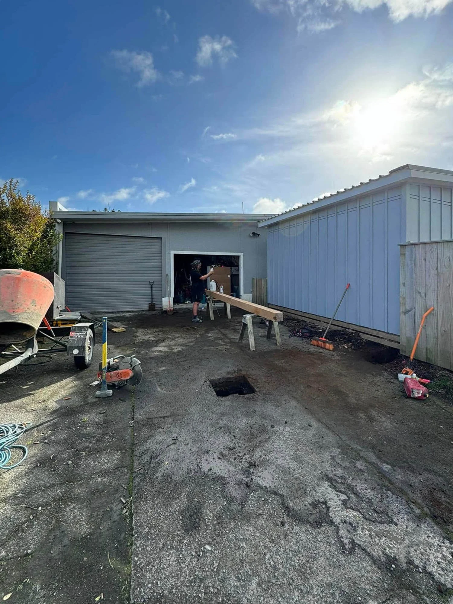 Exterior carport project before shot, by Norsewood Builders in Waikato