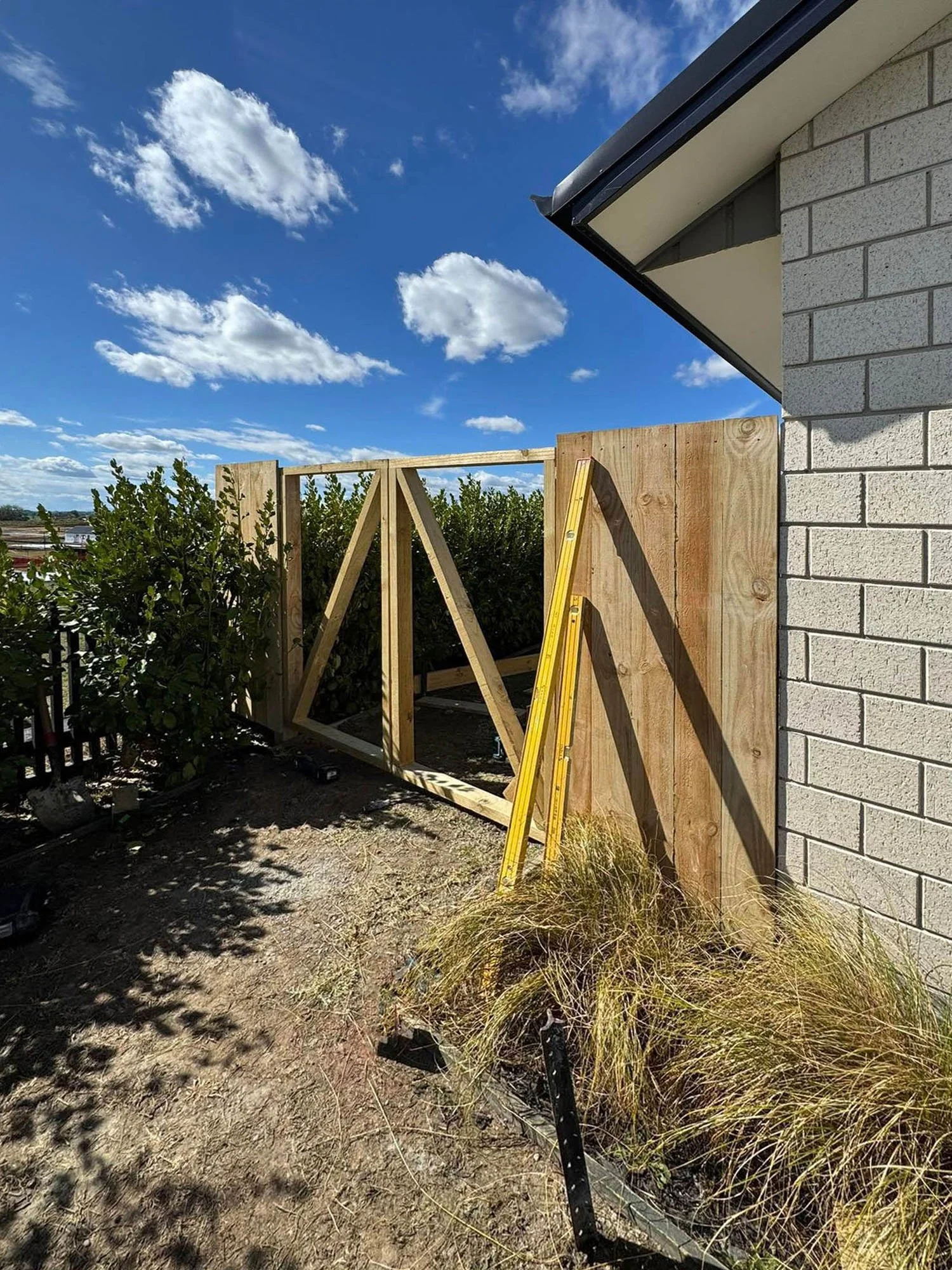 Timber privacy fence project under construction by Norsewood Builders in Waikato