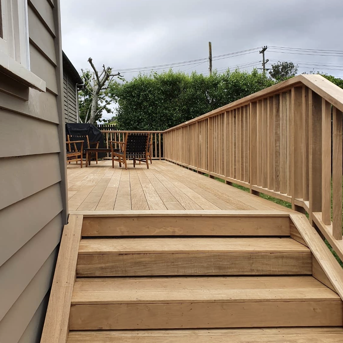 Timber deck and outdoor living area completed by Norsewood Builders in Waikato