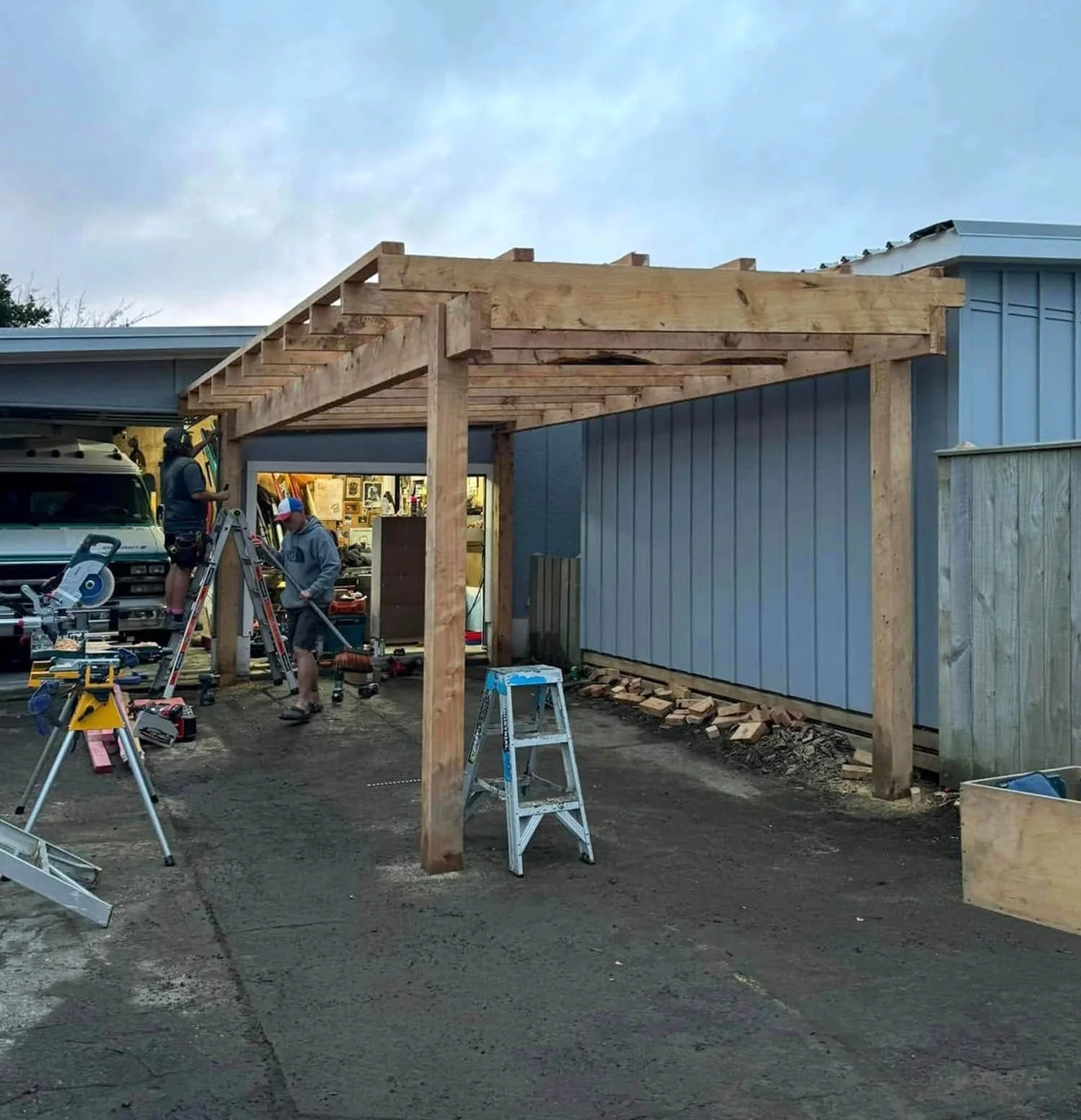 Completed carport project, by Norsewood Builders in Waikato