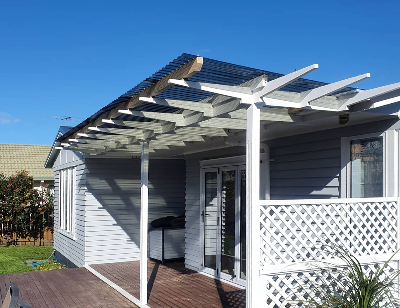 Brand new pergola built by Norsewood Builders