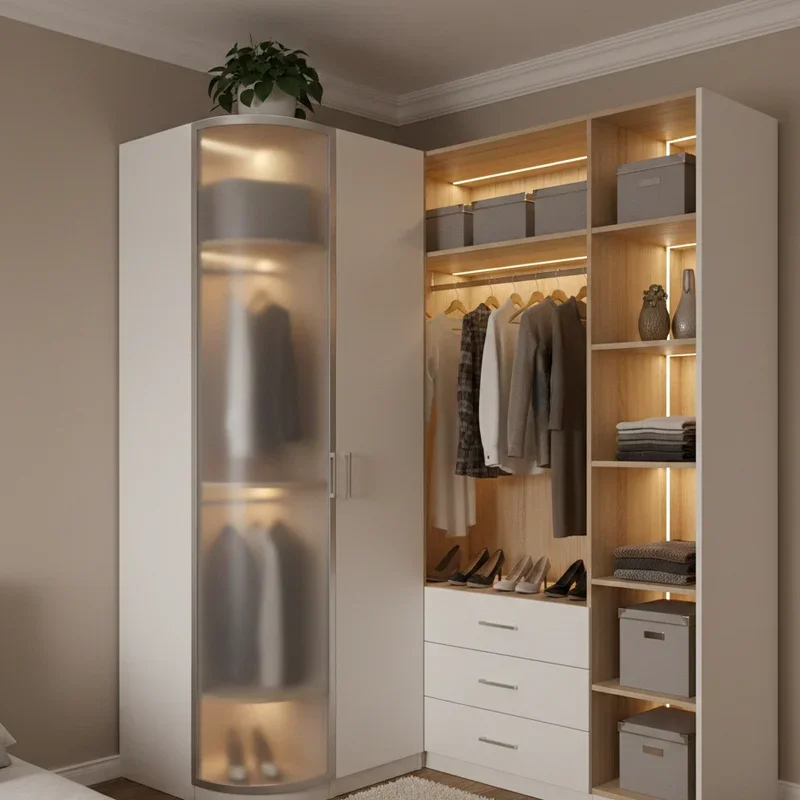 Corner Wardrobe Ideas for Small Bedroom