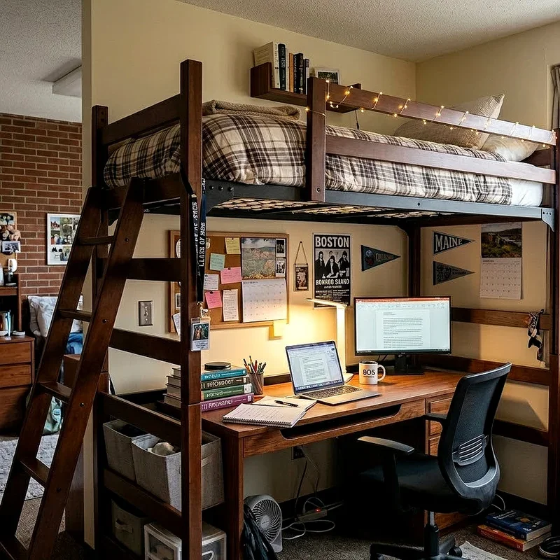 College Dorm Loft Bed Ideas