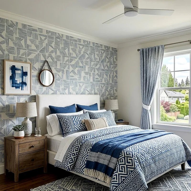 Modern Blue and White Bedroom Ideas