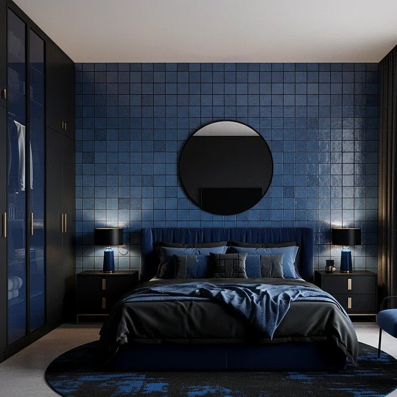 Black and Blue Bedroom Ideas
