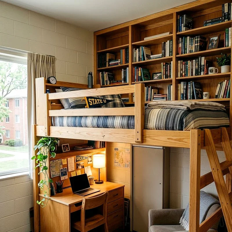 College Dorm Loft Bed Ideas