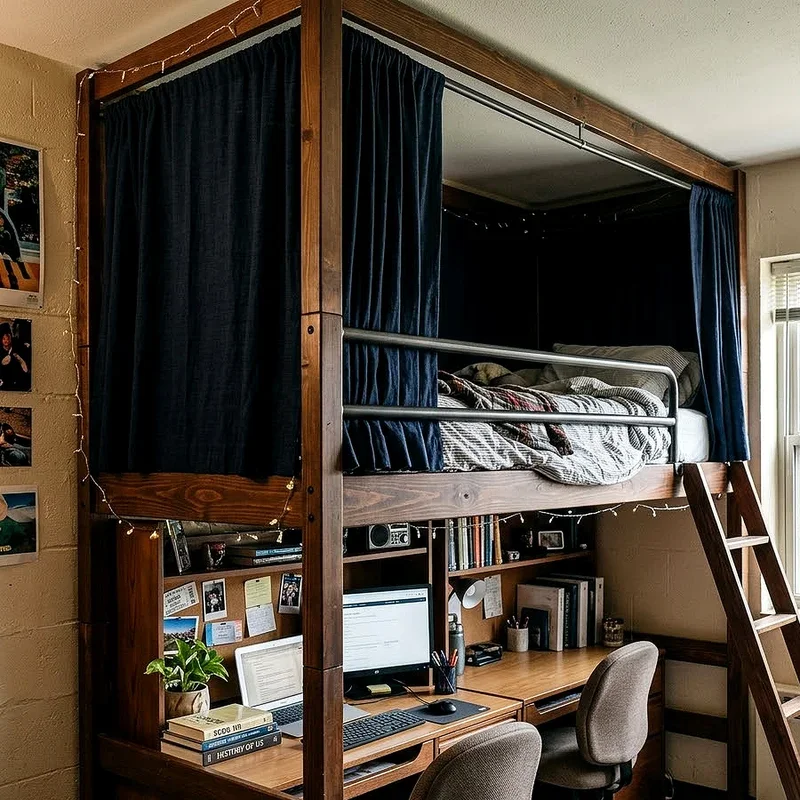 College Dorm Loft Bed Ideas