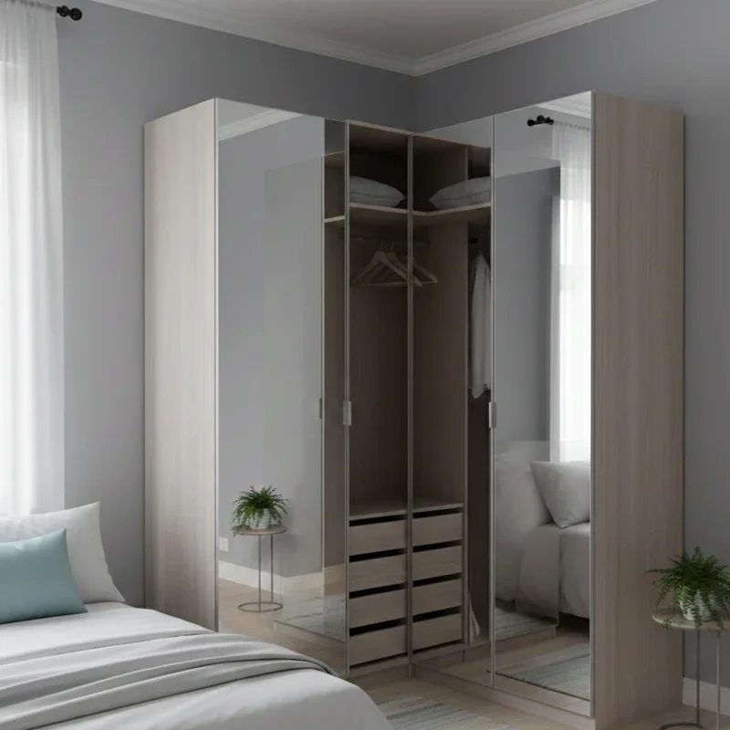 Corner Wardrobe Ideas for Small Bedroom