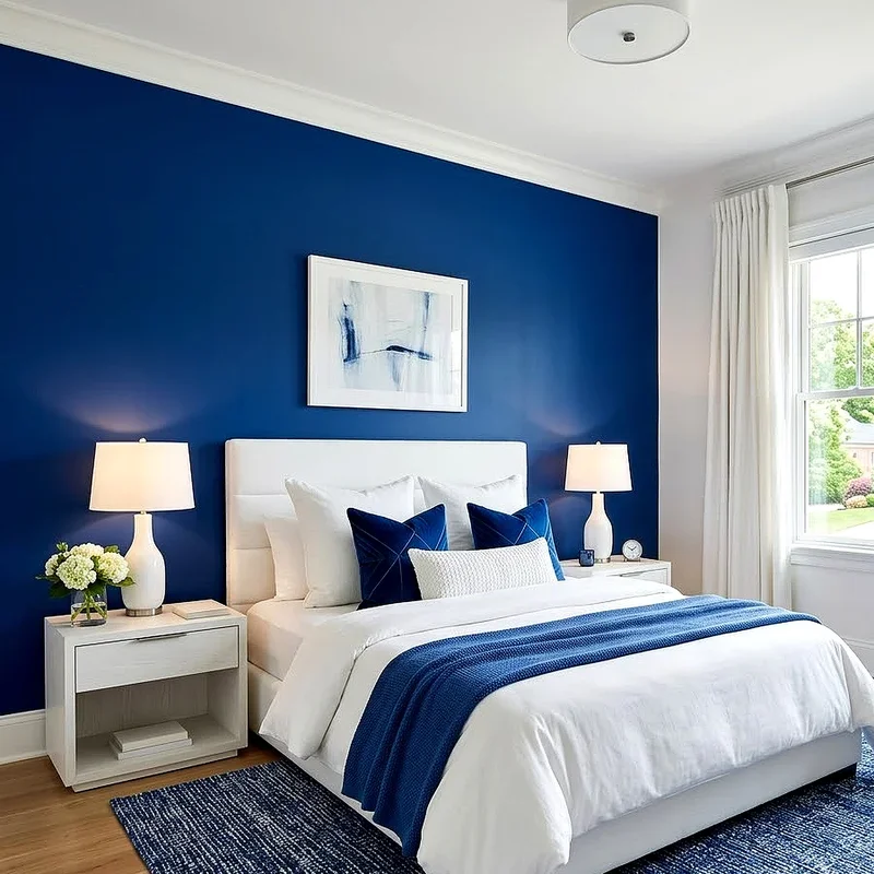 Modern Blue and White Bedroom Ideas