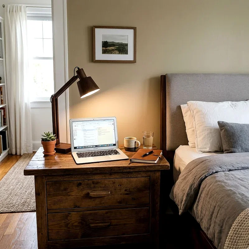 Desk Next to Bed Ideas