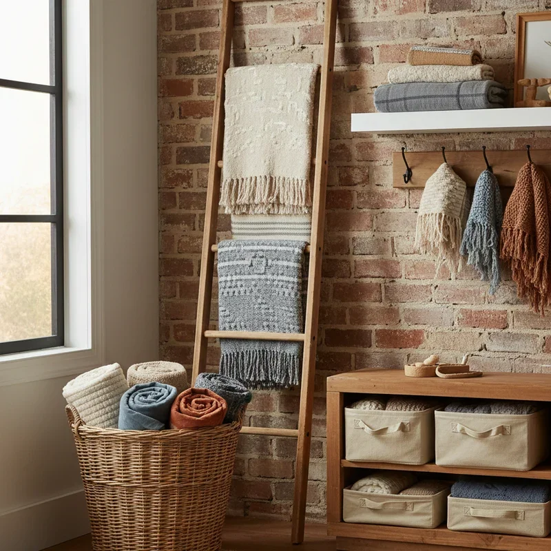 15 Blanket Storage Ideas for Bedrooms and Family Rooms