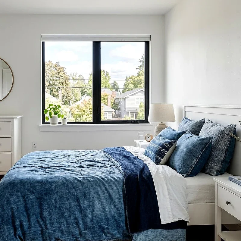 Modern Blue and White Bedroom Ideas