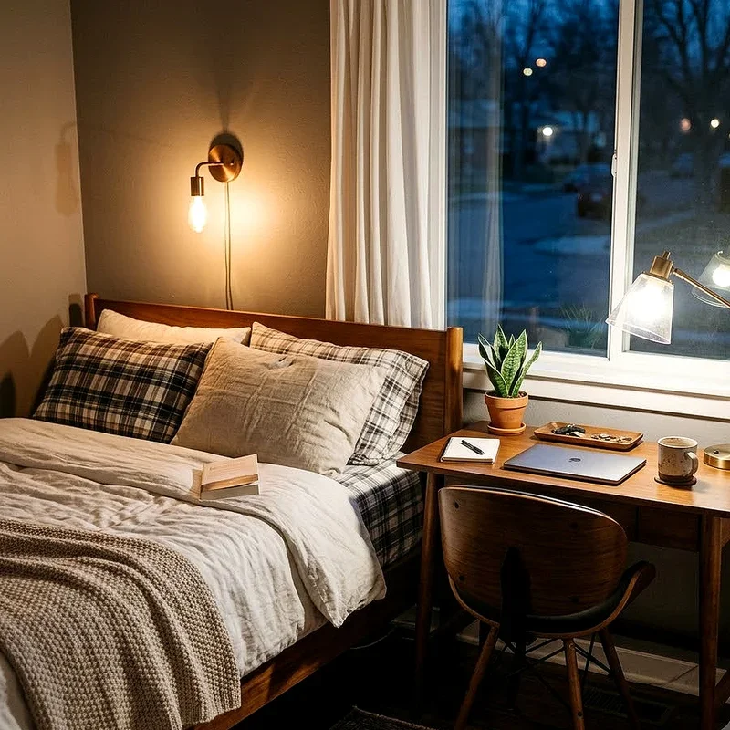 Desk Next to Bed Ideas