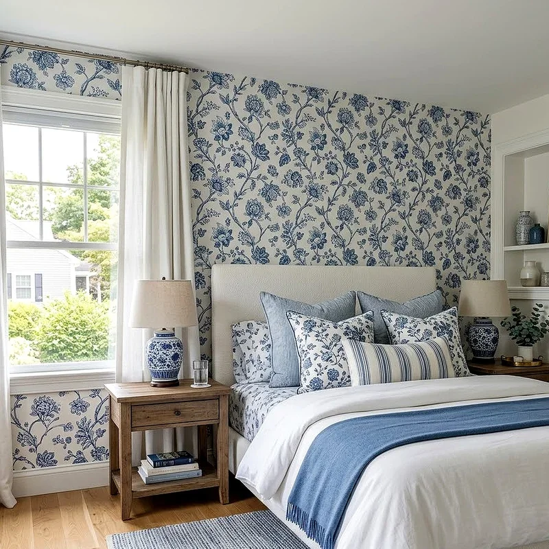 Modern Blue and White Bedroom Ideas
