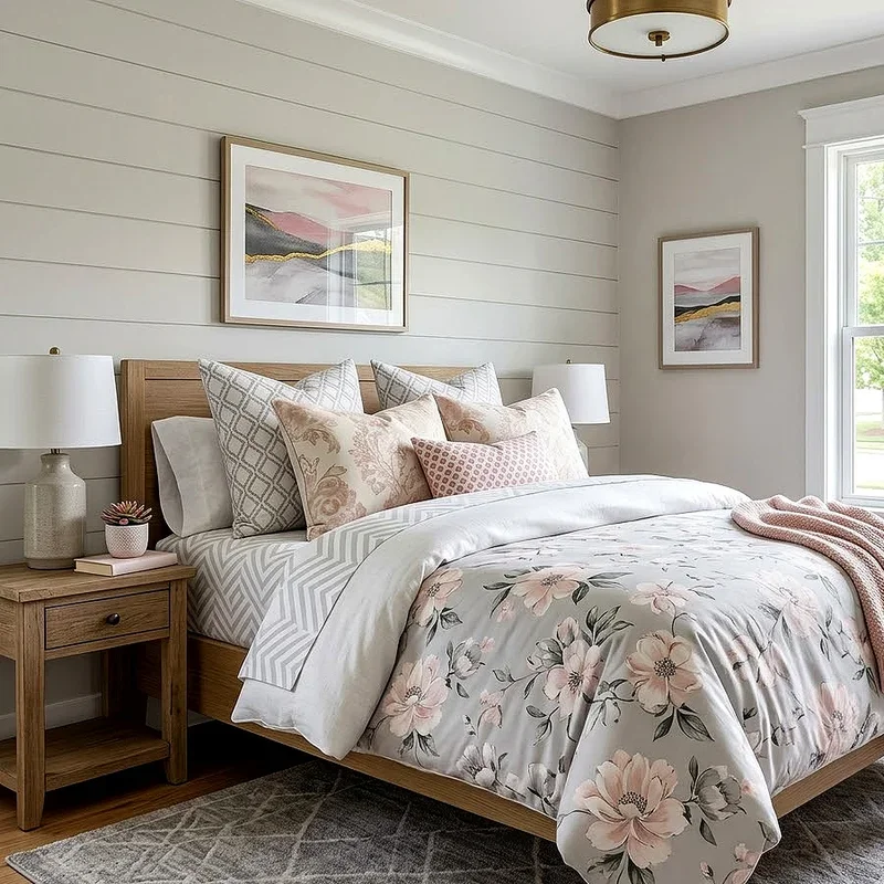 Pink and Gray Bedroom Ideas